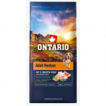 Ontario Dog Adult Medium White Fish with Brown Rice 12 kg | 8595681851550