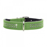 Hunter Leather collar Diamond 45 light green | 4016739427205