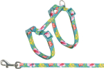 Trixie Cat Harness with Lead, 27-45 cm/10 mm, 1,20 m, Assorted Flower Prints | 4011905571553
