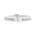 Hunter Collar Modern Art Deluxe 35 nickel Faux Leather white/white | 4016739992222
