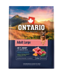 Ontario Dog Adult Large Beef with Brown Rice 2,25 kg | 8595681851741