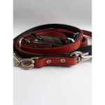 Hunter Leather leash Kroko 18/100 red/black | 4016739432575