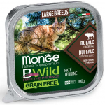 Monge Cat BWild Grain Free Large Breed All Life Stages Pate Buffalo with Vegetables 100 g | 8009470012850