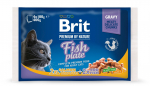 Brit Premium Cat Pouch Fish Plate Chunks 400 g (4x100 g) | 8595602506248
