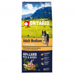 Ontario Dog Medium Adult Lamb & Rice 12 kg | 12753  | 8595091780259