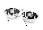 HOLDER WITH 2 BOWLS 1002.21 2 X 21.5 CM | 8011391105528
