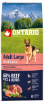 Ontario Dog Large Adult Beef, Rice & Turkey 12 kg | 13670  | 8595091780273