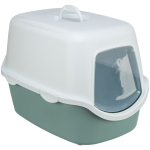 Trixie Vico Cat Litter Tray with Hood, 40 x 40 x 56 cm, Sage/White | 4053032681644