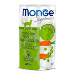 Monge Cat Supreme Pouch Adult Tuna Flakes with Peas and Baby Carrots 80 g | 8009470006859