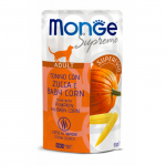 Monge Cat Supreme Pouch Adult Tuna Flakes with Pumpkin and Baby Corn 80 g | 8009470006842