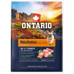 Ontario Dog Mini & Medium Weight Control Turkey with Brown Rice 2,25 kg | 8595681852106