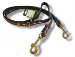 Hunter Kroko 20/195 leather, brown/black - adjustable training leash for dogs | 4016739418388