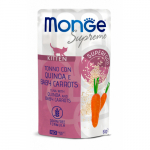 Monge Cat Supreme Pouch Kitten Tuna Flakes with Quinoa and Baby Carrots 80 g | 8009470007801