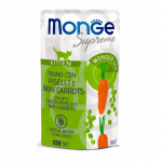 Monge Cat Supreme Pouch Kitten Tuna Flakes with Peas and Baby Carrots 80 g | 8009470006866