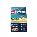 Ontario Dog Mini Adult Fish & Rice 2,25 kg | 8595091780150