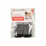 Flamingo pet socks S 45*35mm BLACK/GREY 4 gab. | 5400585011470