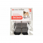 Flamingo PET SOCKS 4 PCS/SET XS 39x28mm BLACK/GREY | 5400585011463