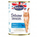 Butchers Cat Delicious Dinners Chunks in Jelly with Trout 400 g | 5011792007301