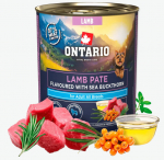 Ontario Dog Adult Lamb Pate Flavoured with Sea Buckthorn 800 g | 8595681859938