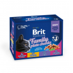 Brit Premium Cat Pouch Family Plate 1200g (12x100g) | 8595602506255