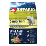 Ontario Dog Mini Senior Lamb & Rice 2,25 kg | 13014  | 8595091780341