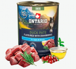 Ontario Dog Adult Duck Pate Flavoured with Cranberries 800 g | 8595681859945