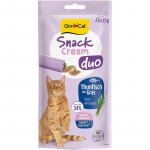 GimCat Snack Cream Duo Tuna with Grass 6x15 g | 4002064422565