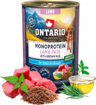 Ontario Dog Adult Monoprotein Lamb Pate with Brown Rice 400 g | 8595681860033
