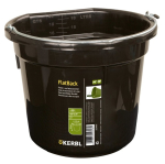 Kerbl FlatBack Feed & Water Pail Black 20 L | 4018653023181