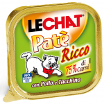 LeChat Adult Pate Ricco with Chicken and Turkey 100 g | 8009470008228
