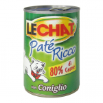 LeChat Adult Pate Ricco with Rabbit 400 g | 8009470000383