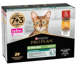 Purina Pro Plan Cat Pouch Adult Sterilised Maintenance Multipack Chicken / Beef 10x85 g | 591085  | 8445290855473