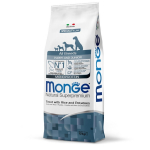 Monge Dog All Breeds Puppy and Junior Monoprotein Trout with Rice and Potatoes 12 kg | 8009470011501