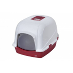 Closed cat toilet JUMBO 56x70x46 cm bordo | 4047059130957