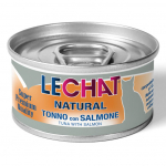 LeChat Natural Tuna Flakes with Salmon 80 g | 8009470006613