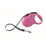 Flexi New Classic S (tape) 5 m, pink - dog leash | 4000498023235