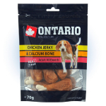 Ontario Dog Adult Chicken Jerky & Calcium Bone 70 g | 8595091752874