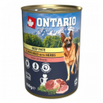 Ontario Dog Adult Beef Pate with Herbs 400 g | 109722  | 8595681809902