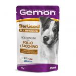 Gemon Dog Pouch All Breeds Sterilised Chunkies with Chicken and Turkey 100 g | 8009470300650
