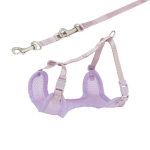 Trixie Puppy Harness with Leash, M-L (36-50 cm/10 mm, 2 m), Light Lilac | 4011905155746