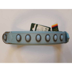 Hunter Leather collar  Rollin'Stone 65 light blue | 4016739433206