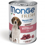 Monge Dog Fresh Adult Chunks in Loaf with Veal 400 g | 8009470014458