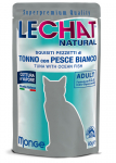 LeChat Natural Pouch Adult Tuna Flakes with Ocean Fish 80 g | 8009470006712