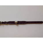 Hunter Leather collar En Vogue Silverheart 24 violet/black | 4016739464439