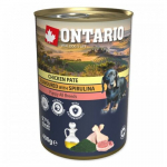 Ontario Dog Puppy Chicken Pate with Spirulina, Salmon Oil 400 g | 8595681809896