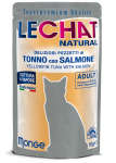 LeChat Natural Pouch Adult Yellowfin Tuna Flakes with Salmon 80 g | 8009470006729