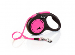 Flexi Neon S (tape) 5 m, pink - dog leash | 9560  | 4000498032022