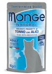 Monge Cat Natural Pouch Adult Tuna Flakes with Anchovies 80 g | 8009470006880