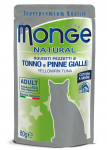 Monge Cat Natural Pouch Adult Yellowfin Tuna Flakes 80 g | 8009470006873