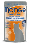 Monge Cat Natural Pouch Adult Tuna Flakes with Salmon 80 g | 8009470006897
